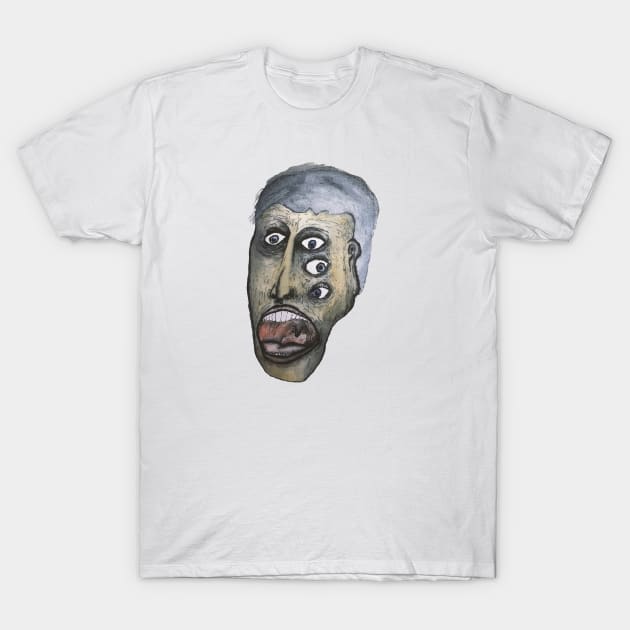 Surreal Screaming Face T-Shirt by NaturalSkeptic